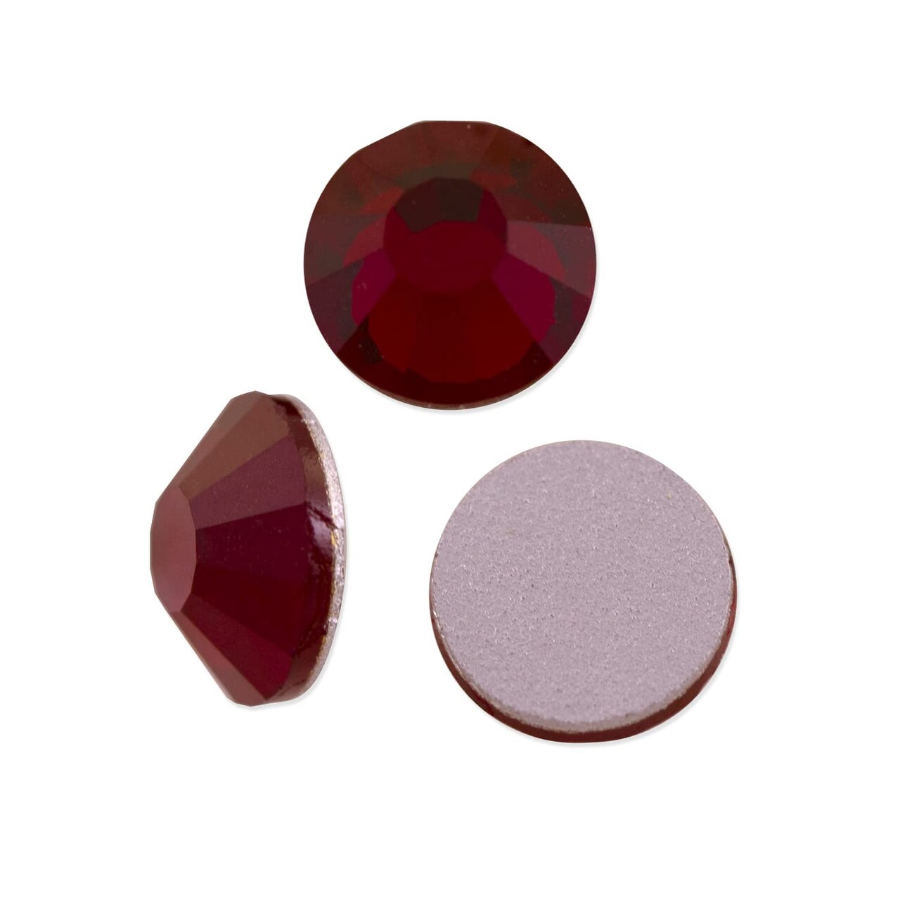 Preciosa Crystal VIVA12 Flat Back Rhinestone 4mm (SS16) Siam (Package of 50)